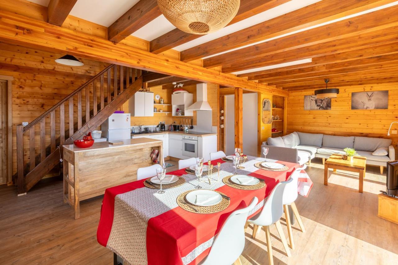 Chalet Les Tilleuls - Jolie Vue Montagne Et Lac Les Angles  Kültér fotó